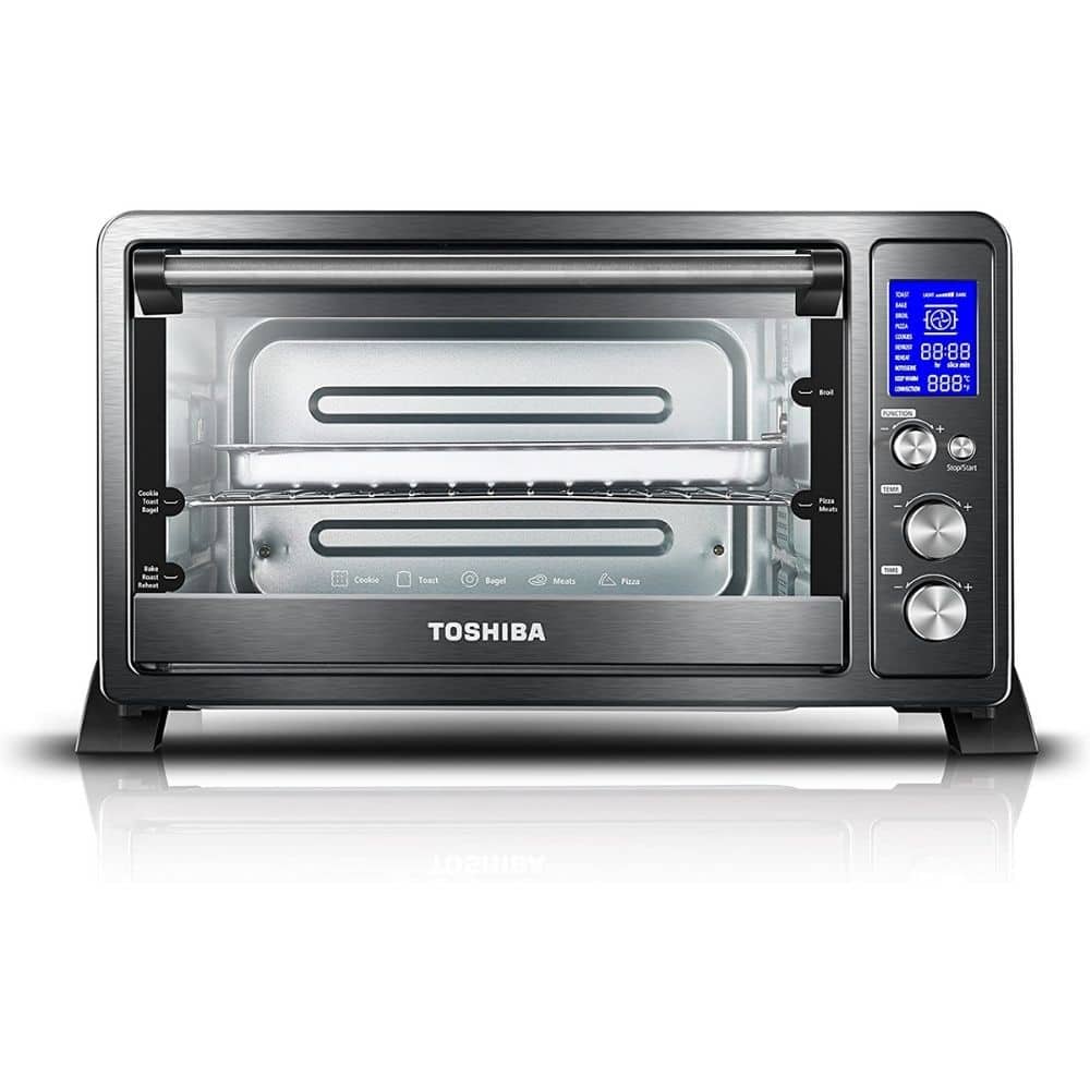 Toshiba AC25CEW-BS Digital Toaster Oven with Convection Cooking